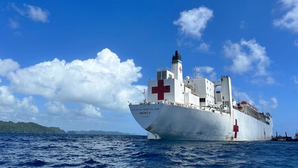 American hospital ship reaches Palau for aid mission