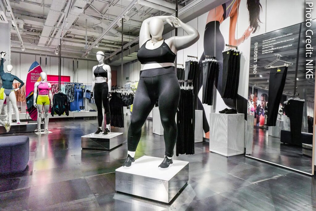 Nike mannequins are available all sizes