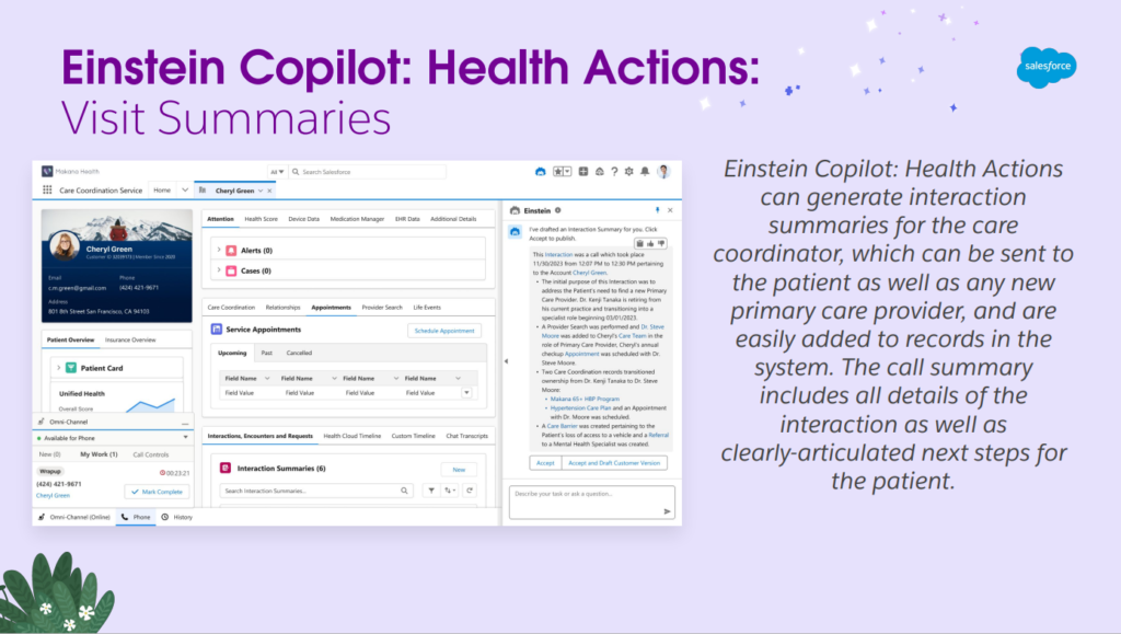 Salesforce Launches Einstein Copilot: Well being Actions –