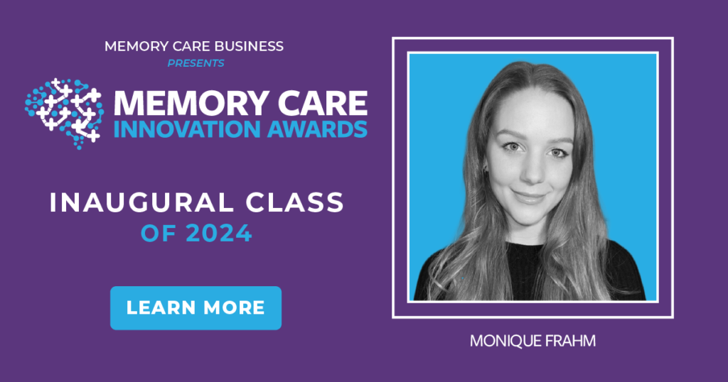Winner of the Reminiscence Care Innovation Award: Monique Frahm, care educator, Trualta
