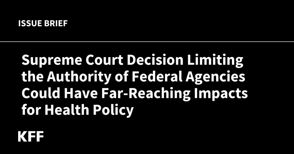 Supreme Court docket ruling limiting federal companies' powers may have far-reaching implications for well being coverage