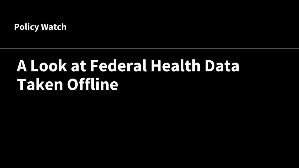 A take a look at federal well being information taken offline