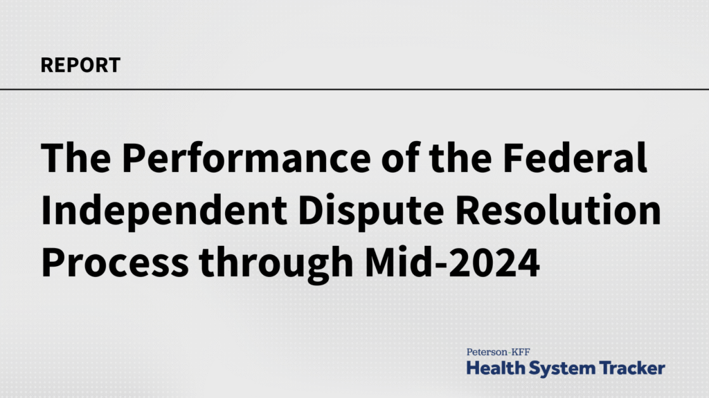 The efficiency of the federal impartial dispute settlement course of as much as mid -2024