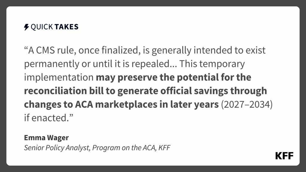 The sundown provisions of CMS Market Rule might help the congress find finances consent financial savings | KFF Fast Takes The sundown provisions of CMS Market Rule might help the congress find finances consent financial savings | KFF Fast Takes
