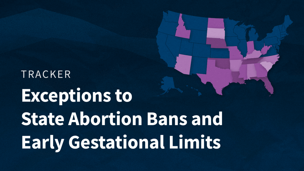 Coverage Tracker: Exceptions to State Abortion Bans and Early Being pregnant Limits