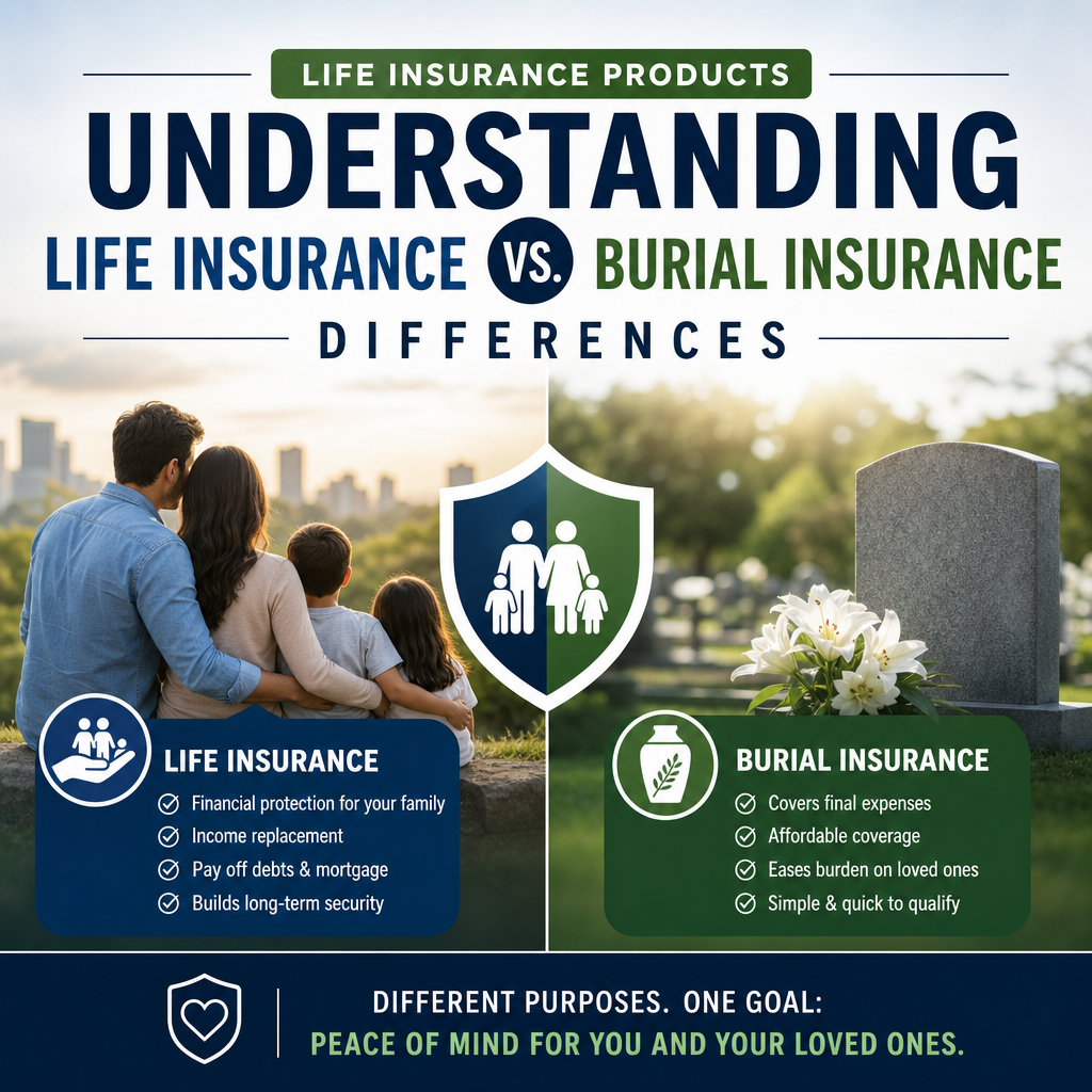 Life Insurance Products: Understanding Life Insurance vs. Burial Insurance Differences